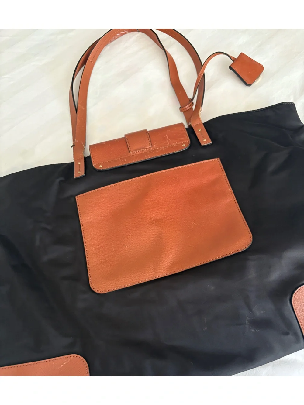 Tory Burch black nylon tote
